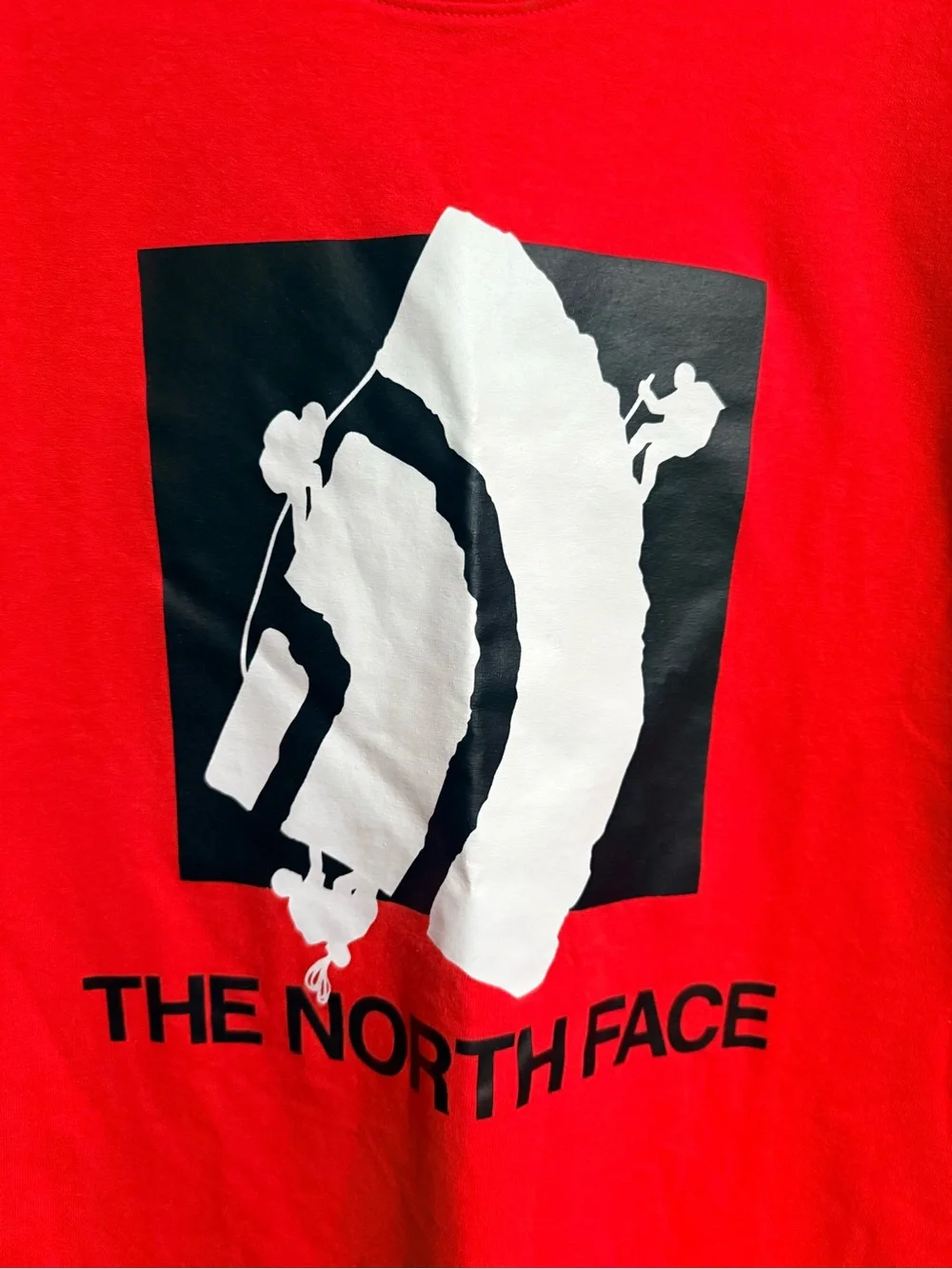 The North Face Men's Bright Red Graphic Logo Tee